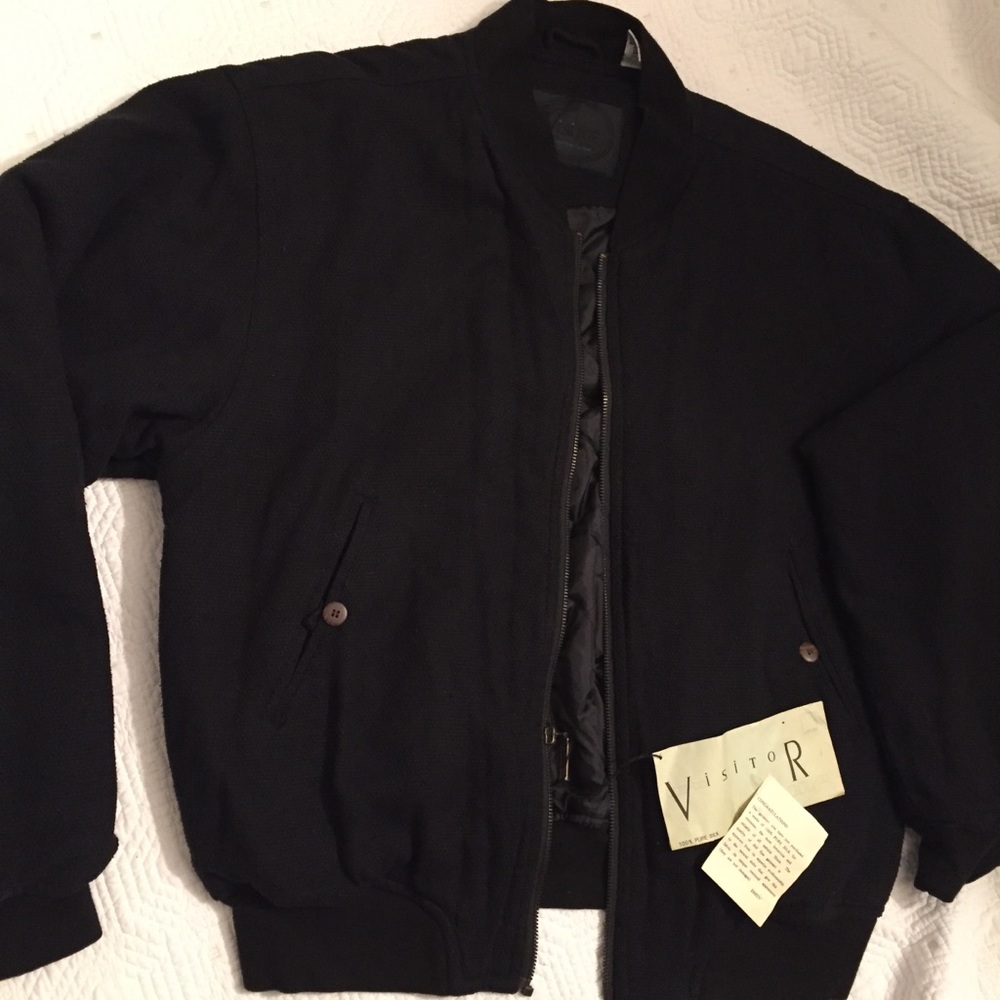 Visitor vintage 100% silk bomber jacket